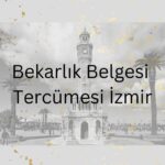 Yeminli ve Noter Onaylı Bekarlık Belgesi Tercümesi İzmir